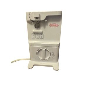 Vintage Sunbeam Adjustable‎ Electric Can Opener & Knife Sharpener White – Tested